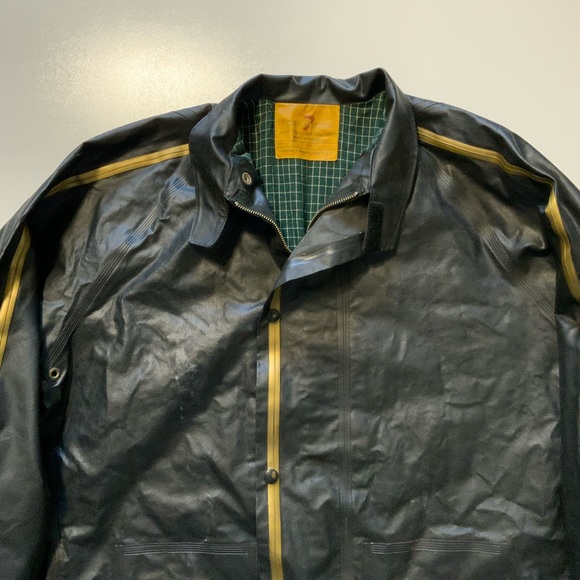 Vintage Line Seven 7 Waterproof Sevlon New Zealand PVC Sailing Black Jacket - Picture 3 of 16